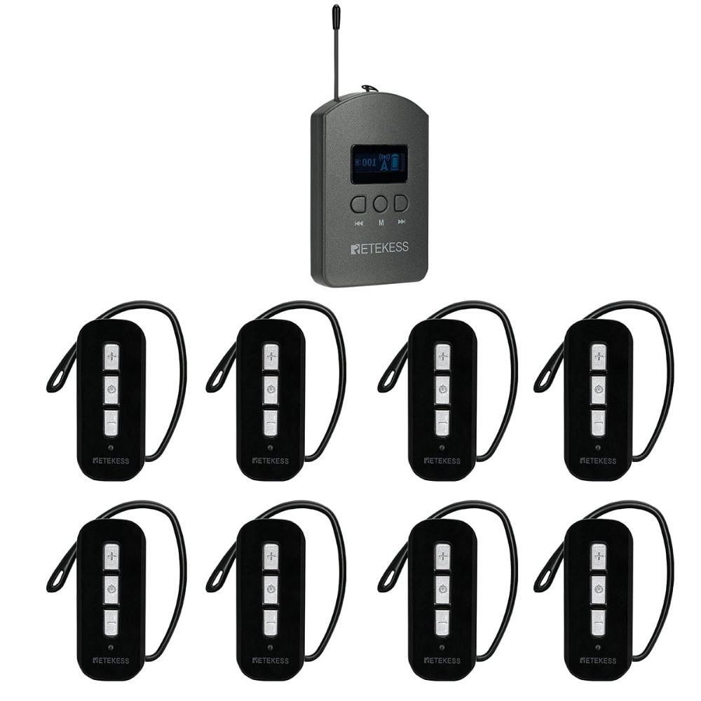 TT112 Tour Guide System for Wireless Conference With 8 TT111 Receivers
