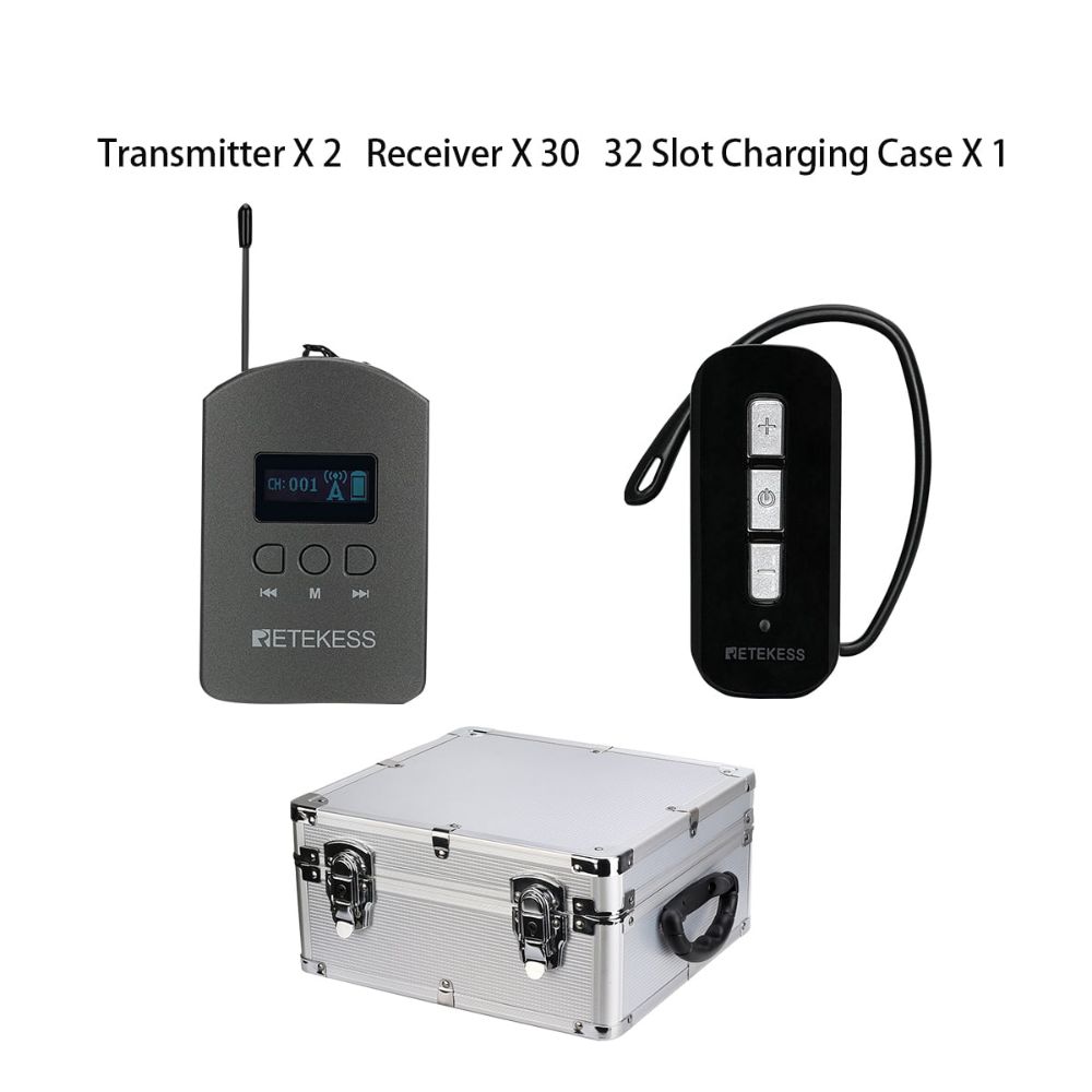 TT112 Guiding Group Tour Guide System With 32 Port Charging Case