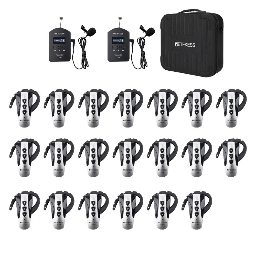 TT106 Kits Eartype Tour Guide System with Suitcase for Conference